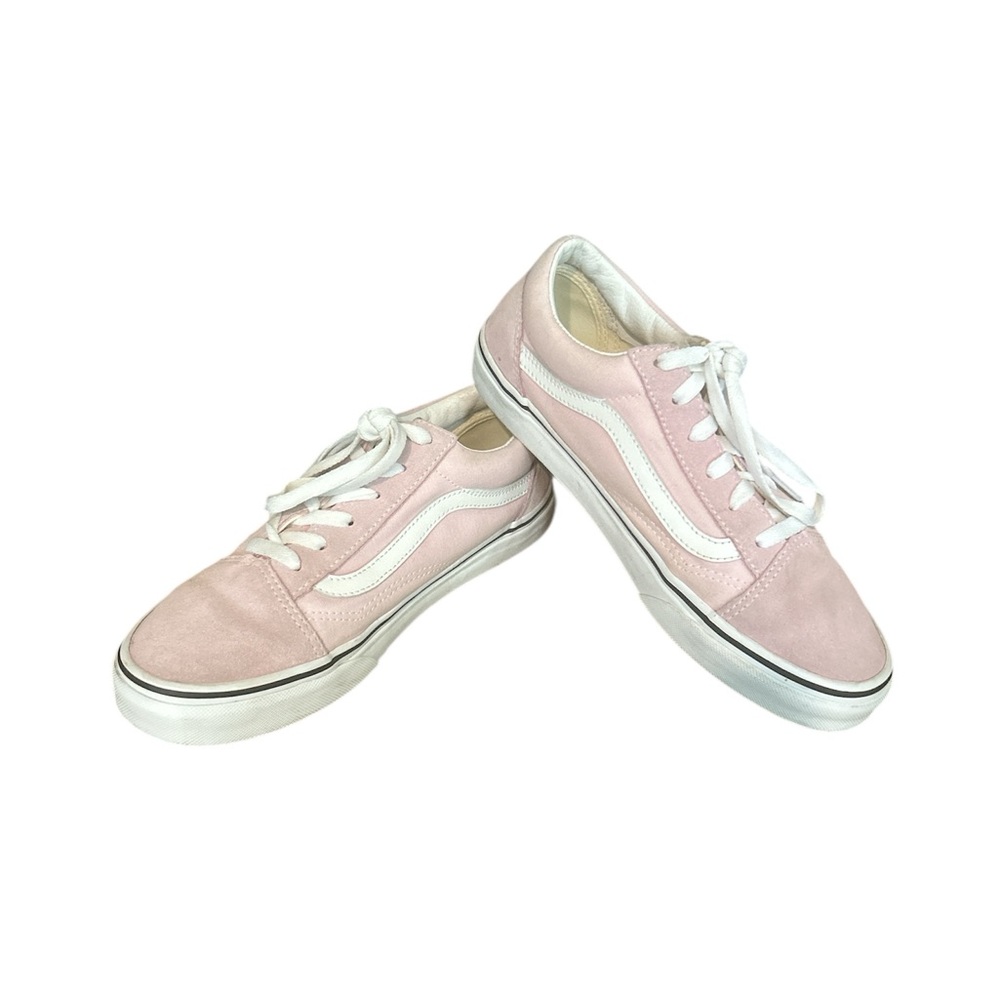 SOLD. Vans Pink and White Sneakers for Everyday Style (9 adult, 7 Kids)